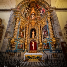 Retablo del Altar Mayor de la Iglesia de San Juan en Atienza, Guadalajara. Altarpiece of the Main Altar of the Church of San Juan in Atienza, Guadalajara, Spain.